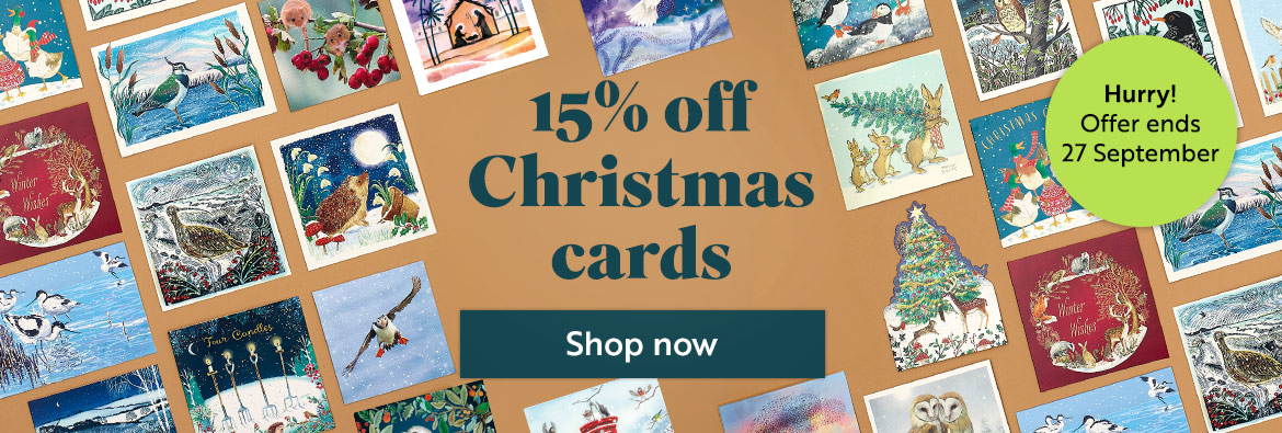 15% off Christmas cards. Hurry offer ends 27th September. Shop now!