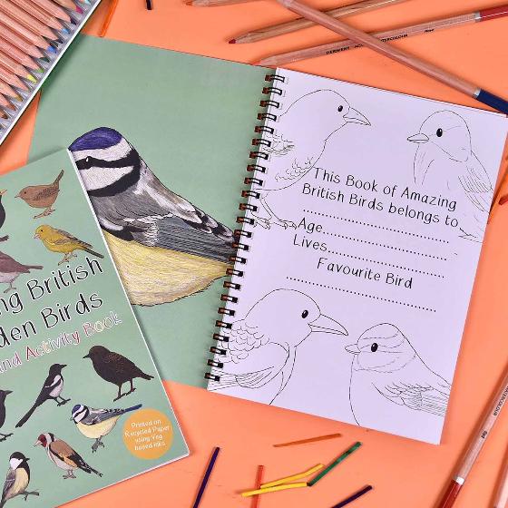 Amazing British garden birds activity book product photo side L