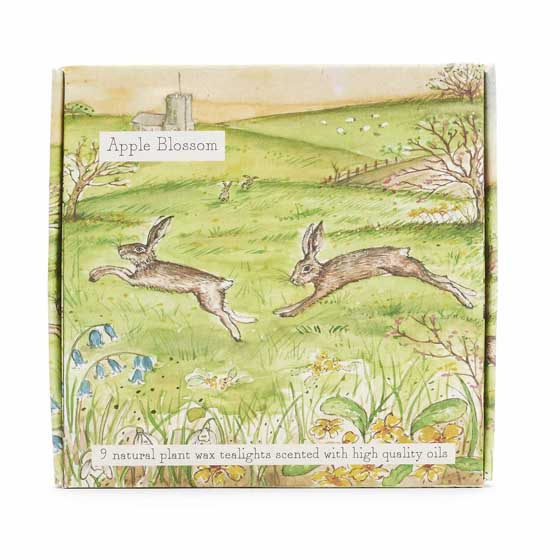 Apple blossom vegan tea lights by Heaven Scent product photo side L