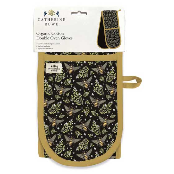Bee organic cotton oven gloves product photo ai4 L