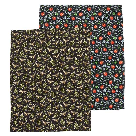 Bees & ladybirds organic cotton tea towels, set of 2 product photo default L