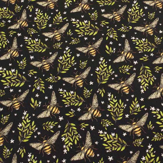 Bees & ladybirds organic cotton tea towels, set of 2 product photo back L