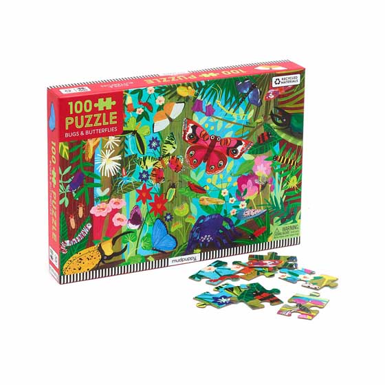 Bugs and butterflies jigsaw puzzle, 100-piece product photo default L