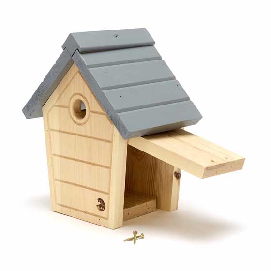 RSPB Cabin nest box, slate grey product photo ai4 L