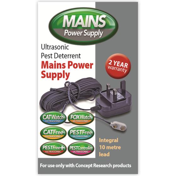 CATwatch cat deterrent with mains adaptor product photo front L