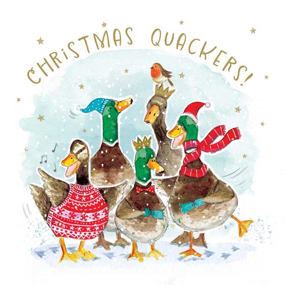 Christmas quackers Christmas cards, pack of 10 product photo default L