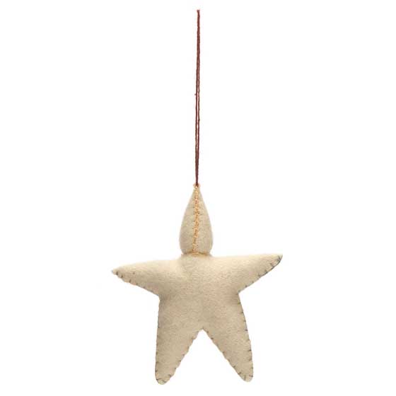 Cream star baby felt decoration product photo back L