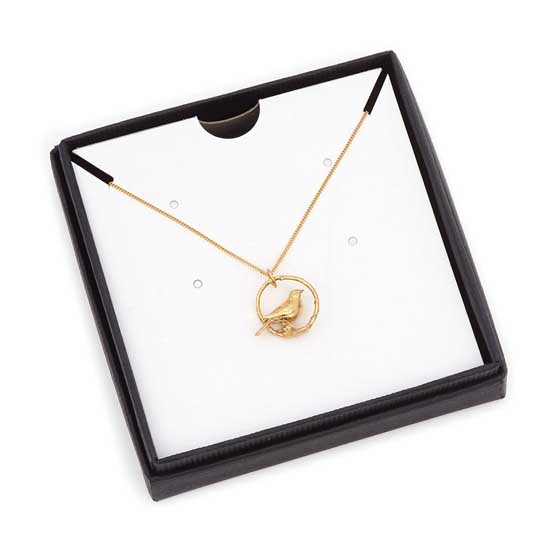 Blackbird necklace 18ct gold plated by Blackbird Jewellery product photo front L