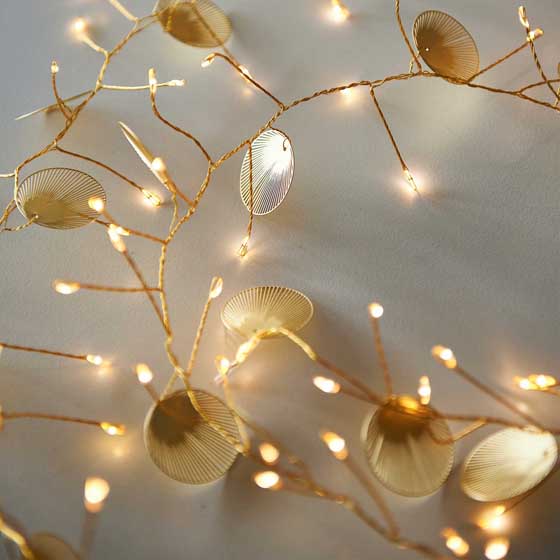 Gold palmi LED string lights product photo default L