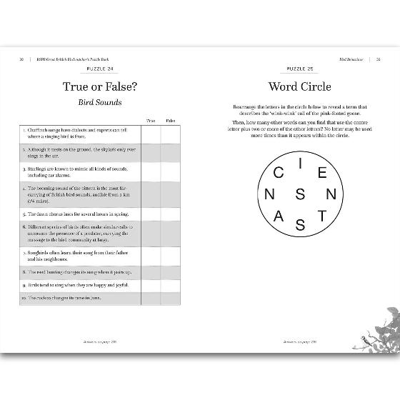 RSPB Great British birdwatcher's puzzle book product photo side L