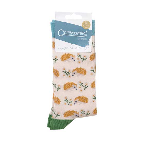 Women's Hedgehog bamboo socks product photo back L