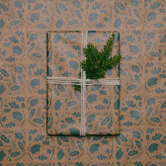 Hidden Hedgehog wrapping paper, 10 metres product photo side L