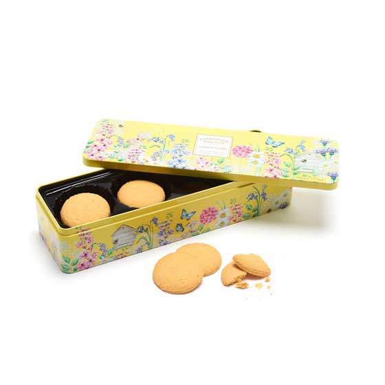 English garden lemon curd biscuit tin product photo back L