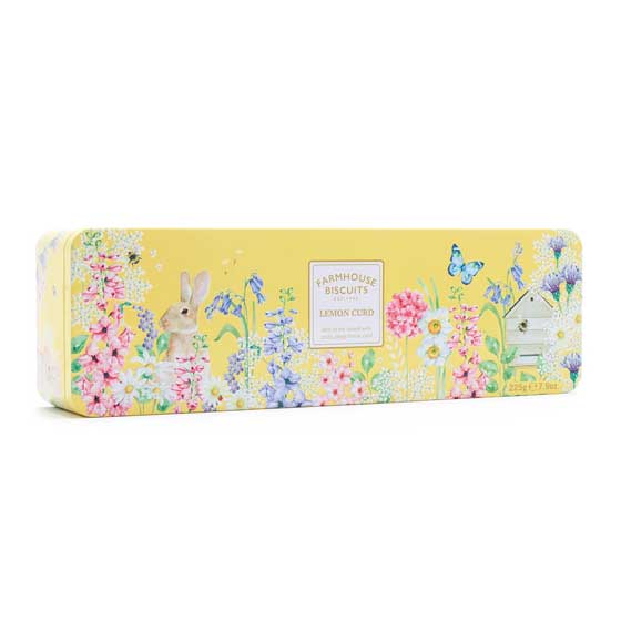 English garden lemon curd biscuit tin product photo front L