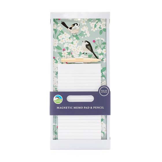 Long-tailed Tits & blossom magnetic memo pad product photo default L