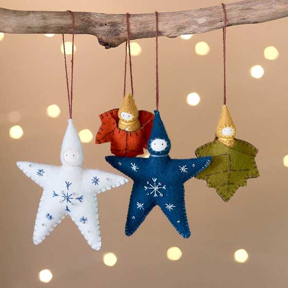 Blue star baby felt decoration product photo ai5 L