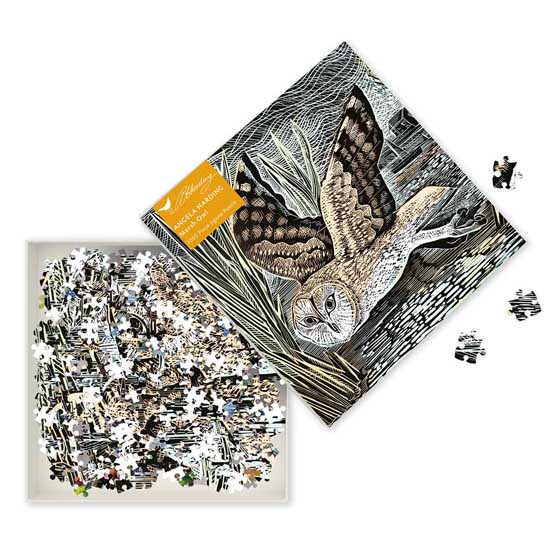 Marsh Owl jigsaw puzzle by Angela Harding, 1000-piece product photo back L