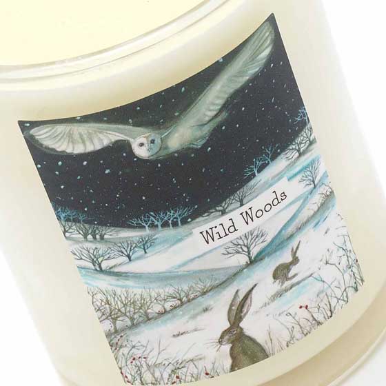 Mint, pine, cedarwood & patchouli candle by Heaven Scent product photo back L