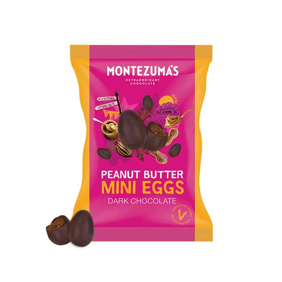 Montezuma's peanut butter dark chocolate vegan mini eggs product photo default L