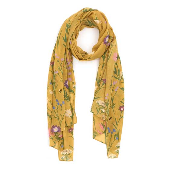 RSPB bee wildflower lightweight scarf product photo default L