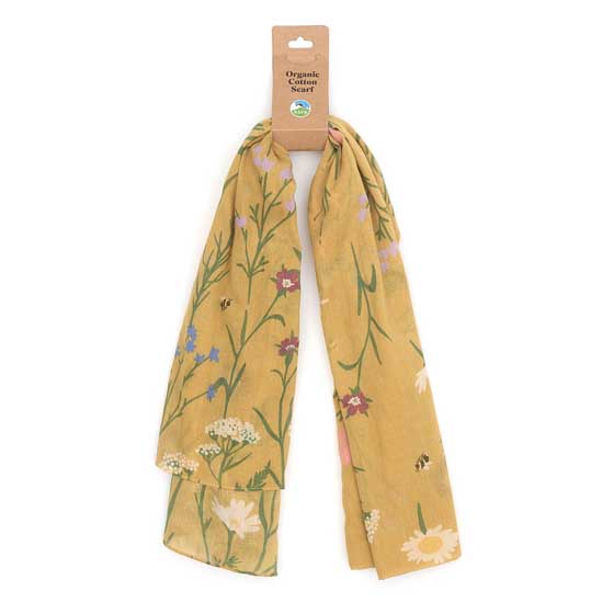 RSPB bee wildflower lightweight scarf product photo back L