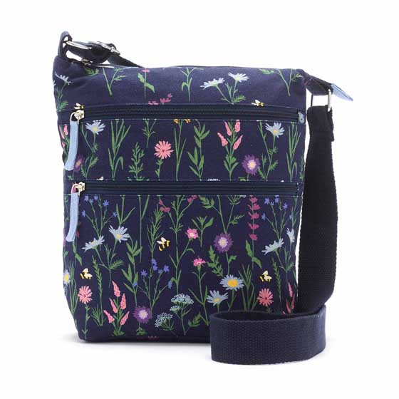 RSPB Wildflower organic cotton cross-body bag product photo default L