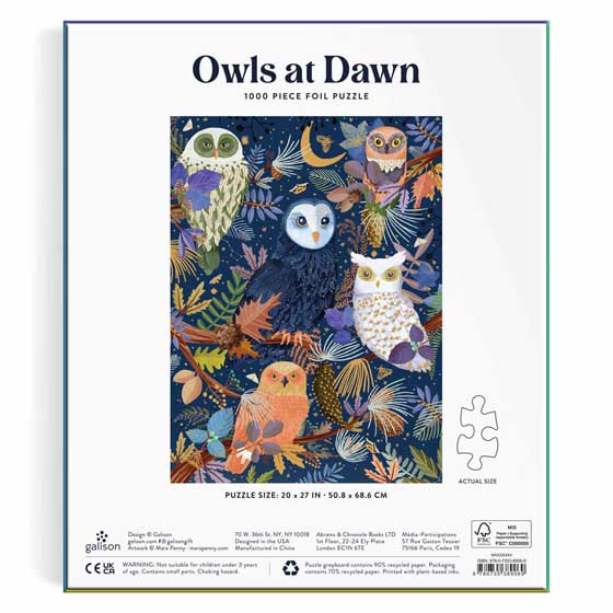 Owls at dawn jigsaw puzzle, 1000-piece product photo ai5 L