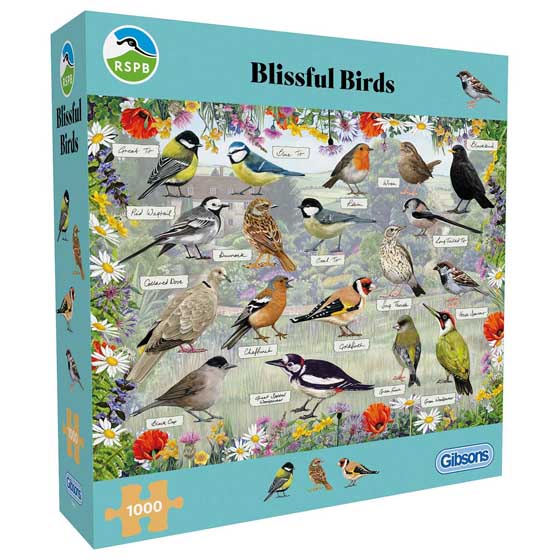RSPB Blissful birds jigsaw puzzle, 1000-piece product photo default L
