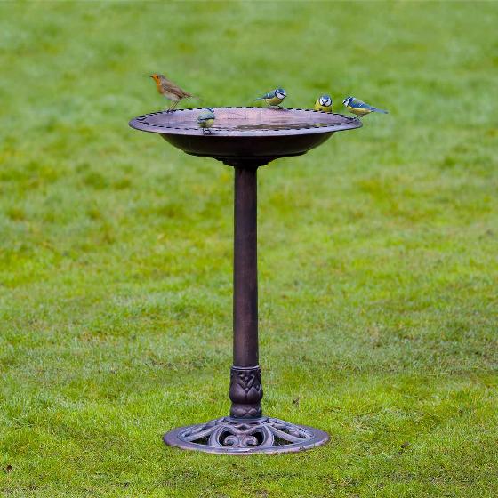 RSPB Bronze effect bird bath product photo back L