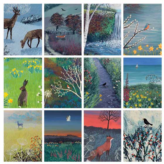 RSPB Charming countryside calendar 2027 product photo back L