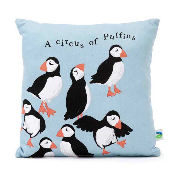 RSPB Circus of Puffins cushion product photo side L