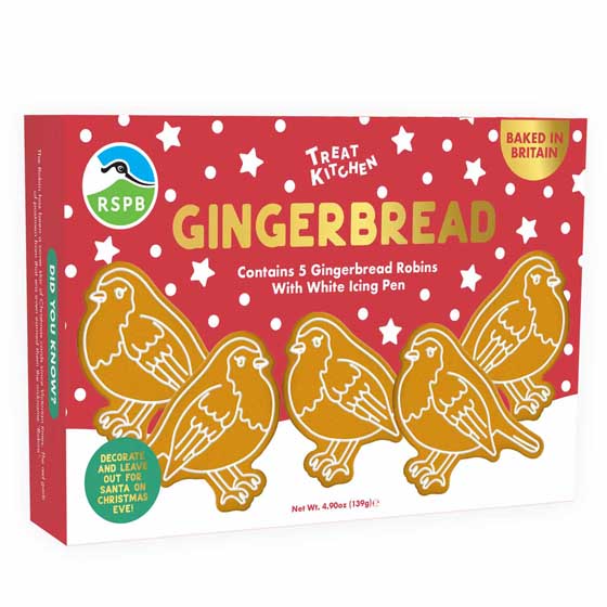 RSPB Gingerbread Robins icing kit product photo default L