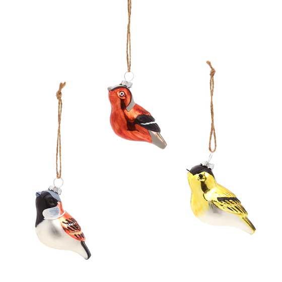 RSPB Glass bird Christmas decorations product photo front L