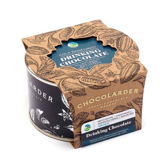 RSPB Gola dark drinking chocolate product photo side L