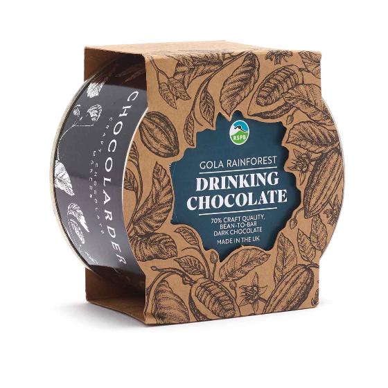 RSPB Gola dark drinking chocolate product photo front L