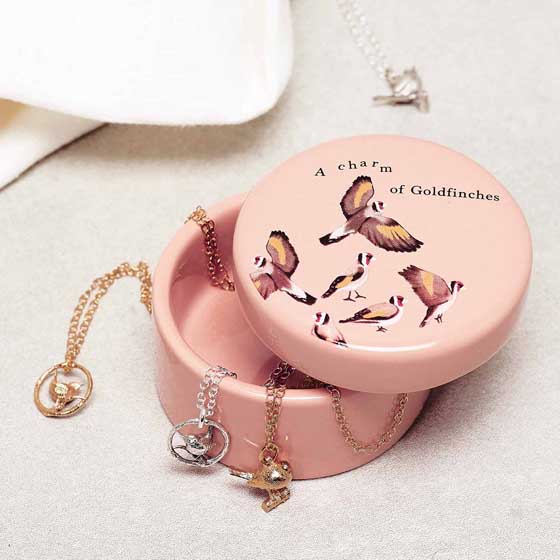 RSPB Goldfinch trinket pot, Flock collection product photo default L