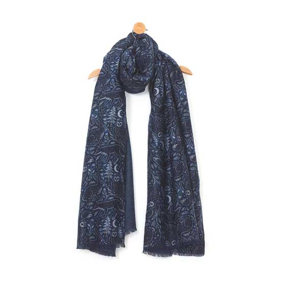 RSPB Midnight woodland heavyweight scarf product photo default L