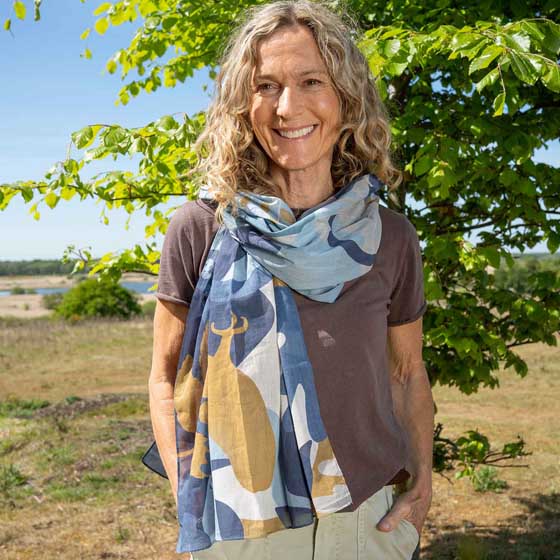 RSPB Winter Owl lightweight scarf product photo default L