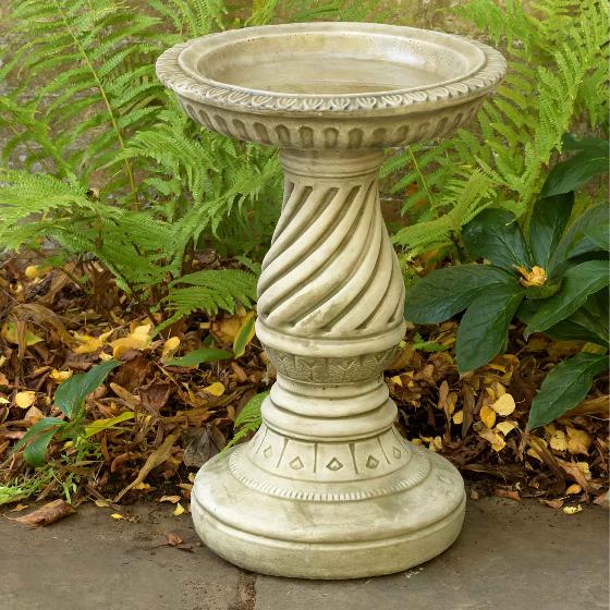 Scroll cast stone bird bath product photo default L