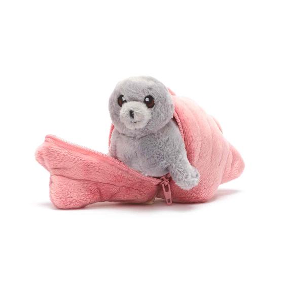Zooprise Seal in shell plush product photo side L