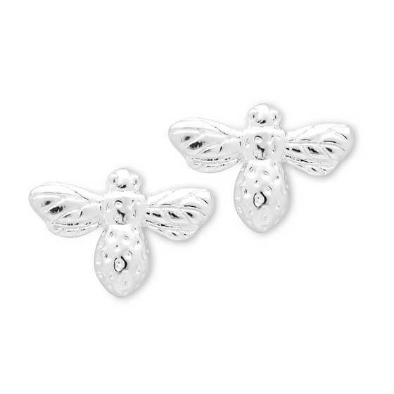 Sterling silver bee stud earrings by Reeves & Reeves product photo default L