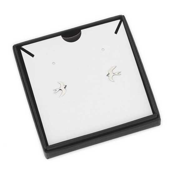 Sterling silver Swallow earrings by Blackbird Jewellery product photo ai5 L