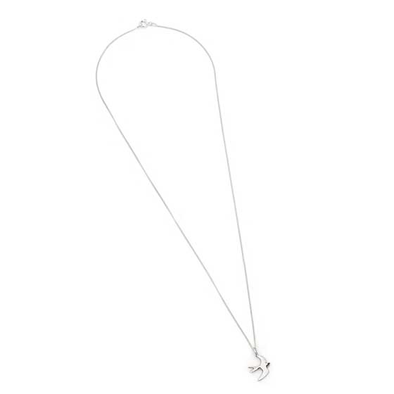 Sterling silver Swallow necklace by Blackbird Jewellery product photo back L