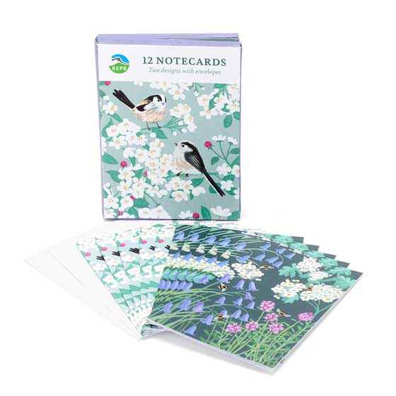 White blossom A6 notecards, pack of 12 product photo front L