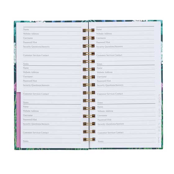 Bees & bluebells password book product photo ai5 L