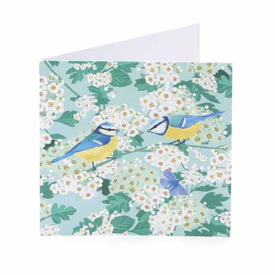 White blossom square notecards, pack of 10 product photo side L