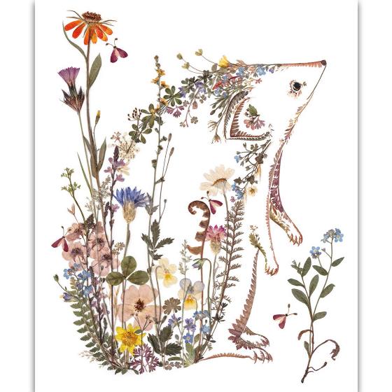 Wildflower hedgehog greetings card product photo default L