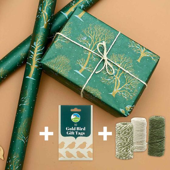 Winter trees wrapping paper bundle product photo default L