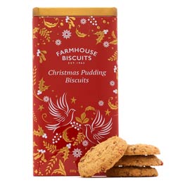 Christmas pudding biscuits by Farmhouse Biscuits product photo