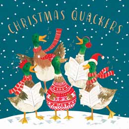 Christmas quackers Christmas cards, pack of 10 product photo
